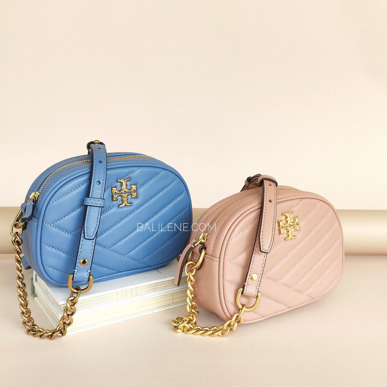 Tory Burch 60227 Kira Chevron Camera Bag Pink Moon