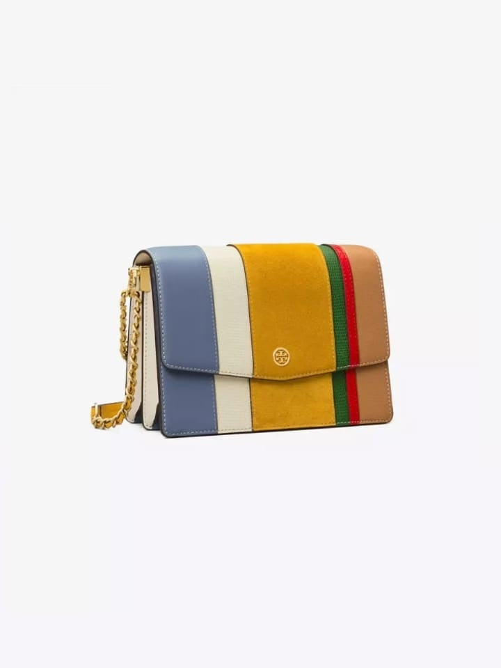 Tory Burch 64471 Robinson Ballon Stripe Convertible Shoulder Bag
