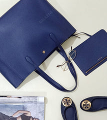 Tory Burch 67282 Blake Tote Royal Navy Something Wild Allover