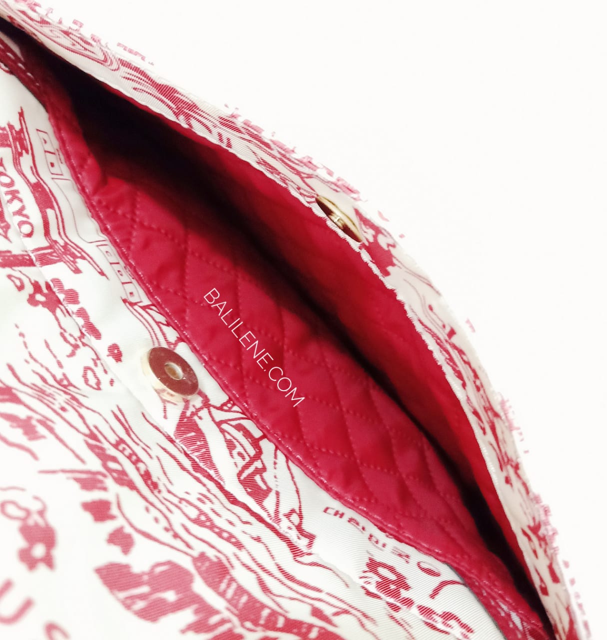 Tory Burch 74455 Perry Nylon Printed Crosbody Red Destination
