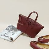 Tory Burch 74850 Mini Top Zip Satchel Claret