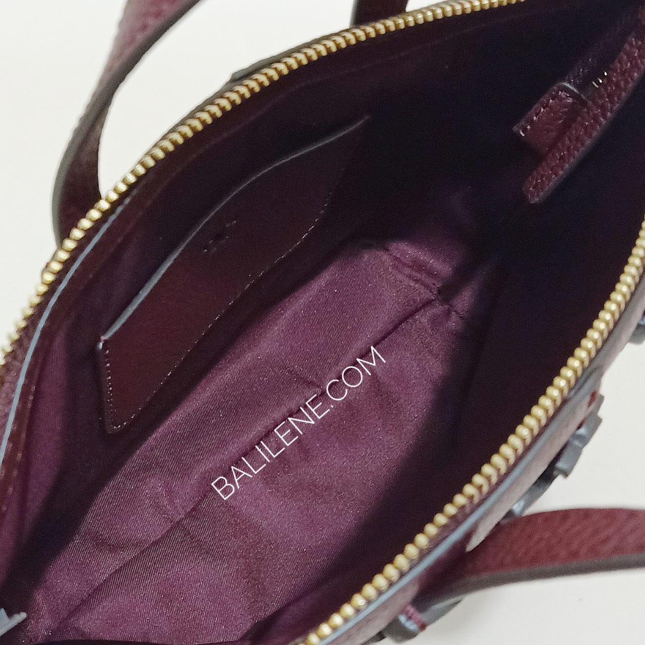 Tory Burch 74850 Mini Top Zip Satchel Claret