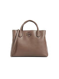 Tory Burch Mcgraw Triple Compartment Satchel Silver Maple