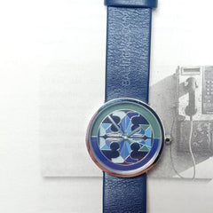 Tory Burch TBW4042 Reva Navy Leather Strap