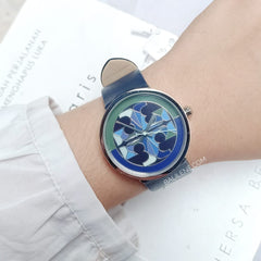 Tory Burch TBW4042 Reva Navy Leather Strap