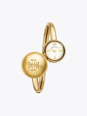 Tory Burch TBW5011 Multi Color Gold W Blair Bangle Logo Bracelet Watch