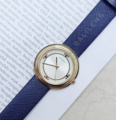 Tory Burch Tbw6101 Bailey Three-Hand Navy Leather Watch