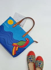 Tory Burch 46160 Kerrington Parrot Small Square Tote