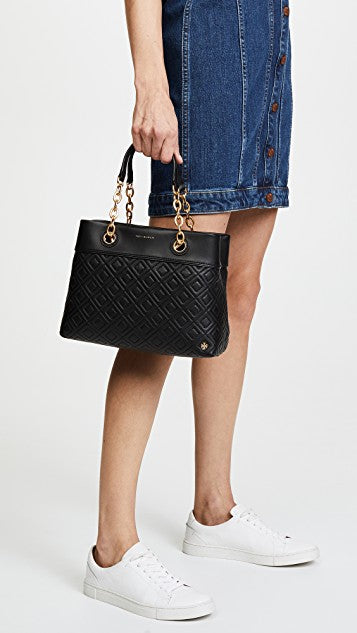 Tory Burch 46164 Fleming Small Tote Bag Black