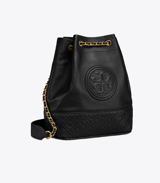 Tory Burch 49321 Fleming Mini Bucket Bag Black