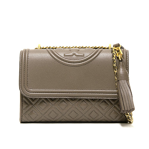 Tory Burch Fleming Convertible Shoulder Bag Medium Silver Maple