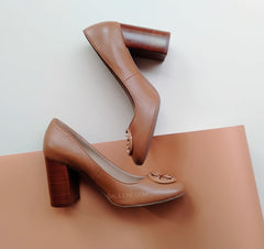 Tory Burch 50943 Janey 85mm Pump/Calf Leather Tan