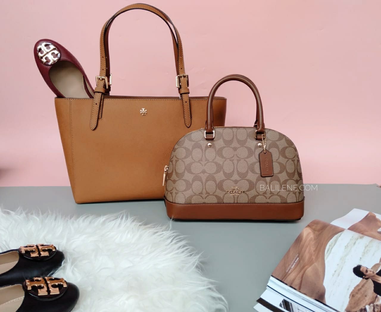 Tory Burch 49127 Emerson Small Buckle Tote Tiger Eye