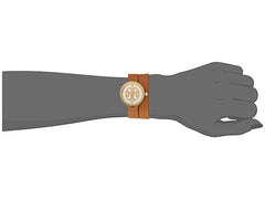 Tory Burch TBW4018 Reva Double Wrap Brown Gold Tone Watch