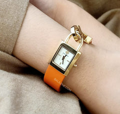 Tory Burch Tbw7009 Surrey Orange Gold Tone Watch
