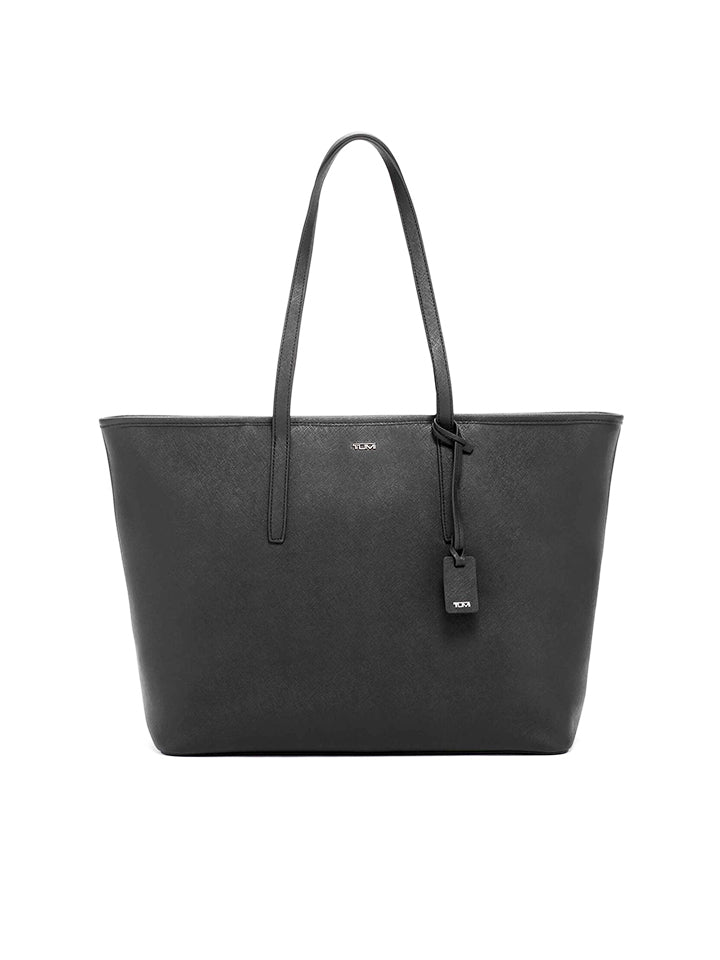 Tumi leather shop tote bag