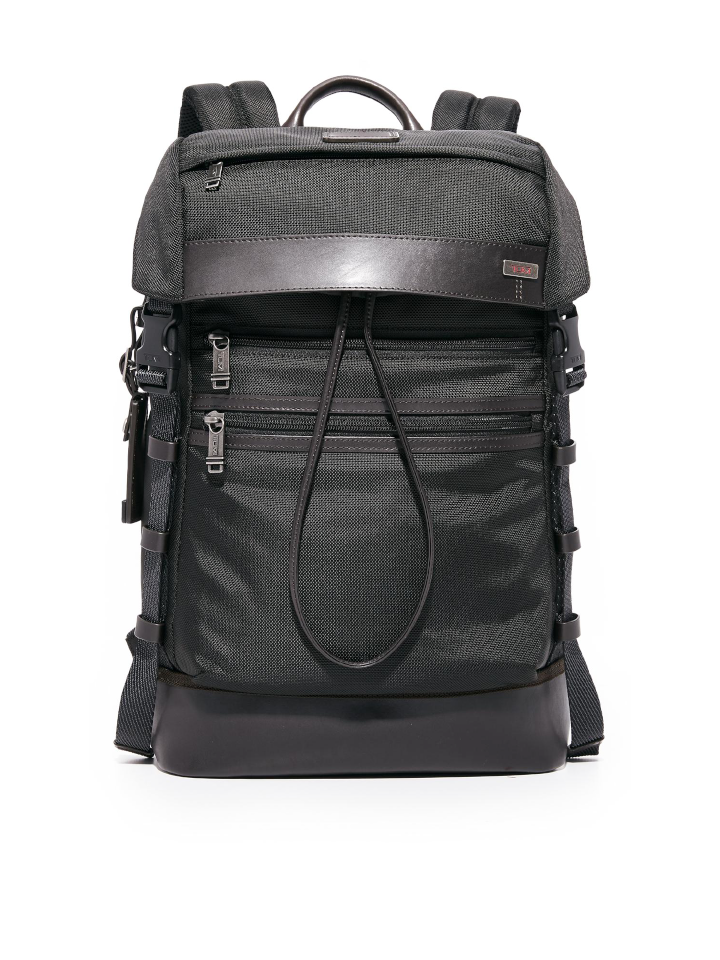 Tumi Alpha Bravo Kinser Flap Backpack in Black