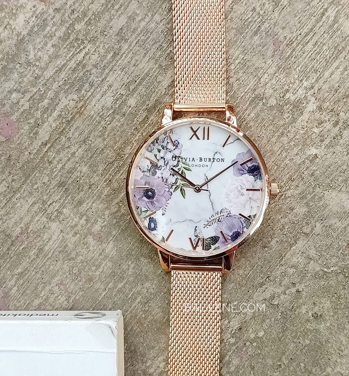 Olivia Burton OB16MF06 Marble Florals Silver & Rose Gold Watch