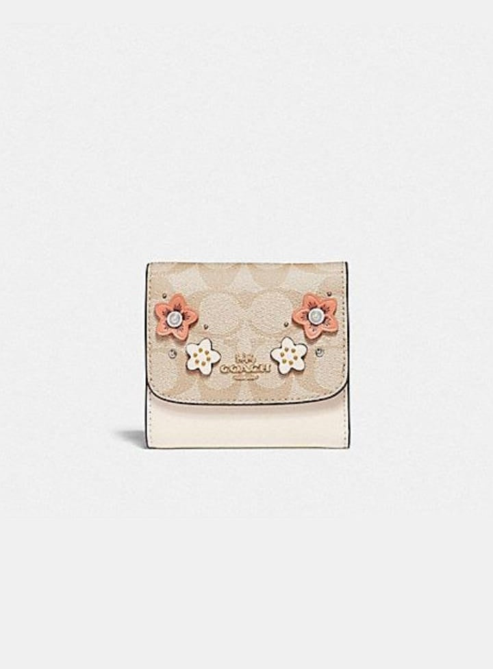 Coach cheap wallet flower