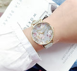 Olivia Burton OB16FS81 Flower Show Floral Printed Dial Grey Leather Strap
