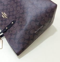 Coach F76636 Signature Town Tote Brown Black