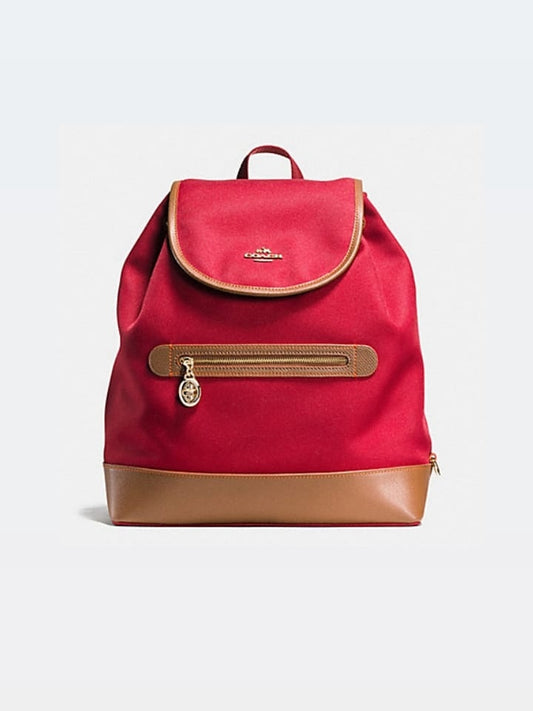Coach f37240 Sawyer Backpack In Canvas Classic Red