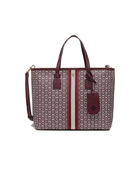 Tory Burch 53304 Gemini Link Small Tote Royal Burgundy