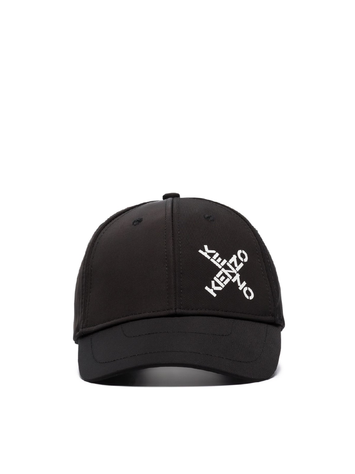 bagian-depan-Kenzo-Little-X-Baseball-Cap-Black