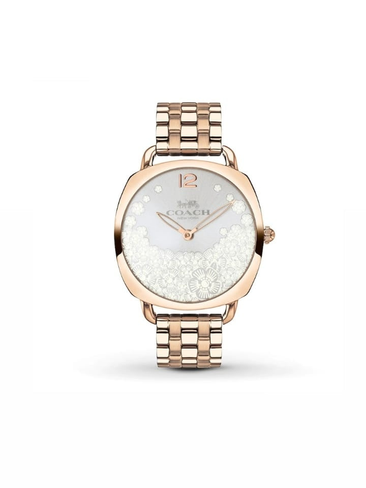 Coach 14503015 Tatum Slim Ladies Silver Dial Rose Gold Watch