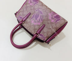 Coach F77850 Mini Sage Signature Khaki Pink Multi