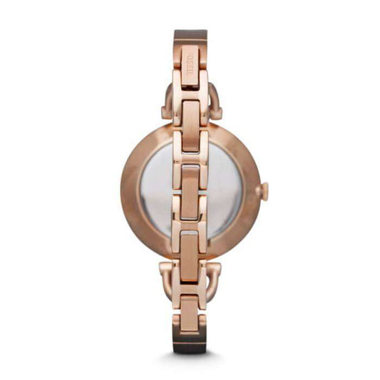 Fossil BQ3026 Georgia Bangle Rose Gold-Tone Stainless Steel Watch