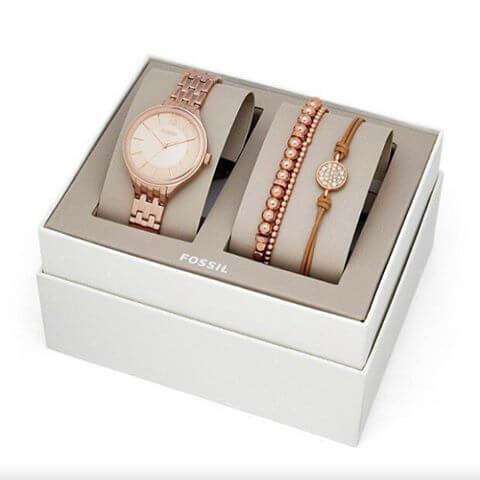 ﻿Fossil Suitor Rose Gold Bracelet Gift Set