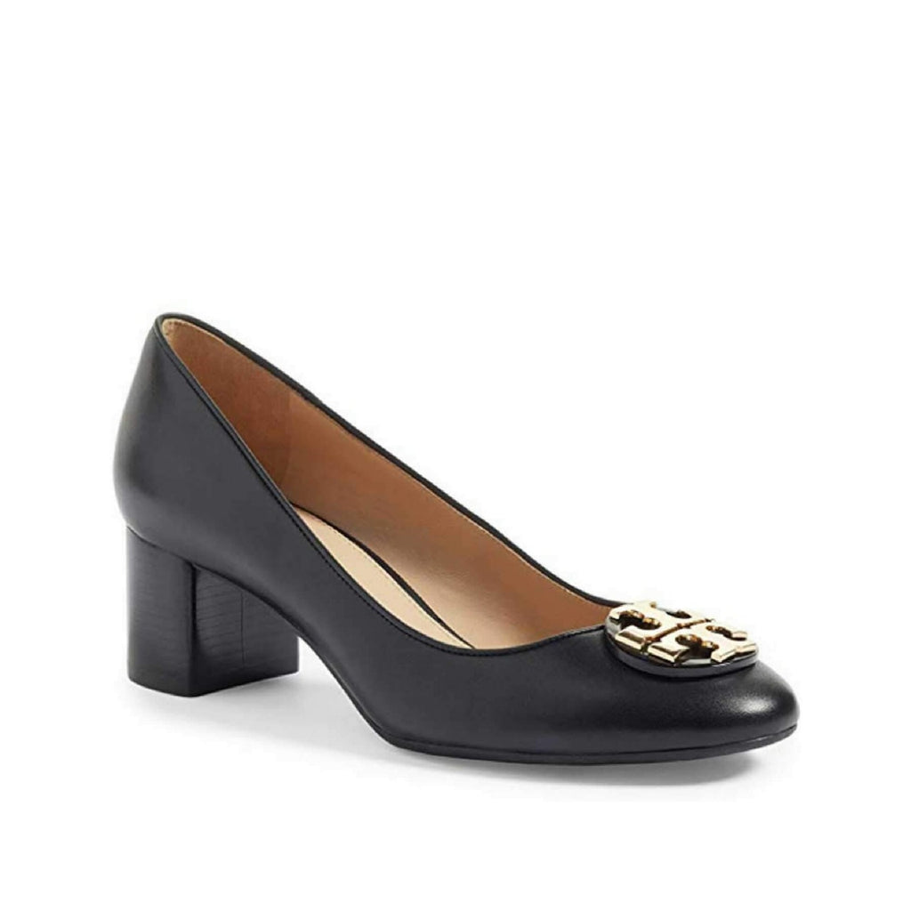Tory Burch 43395 Janey 50mm Pumps / Calf Leather Perfect Black