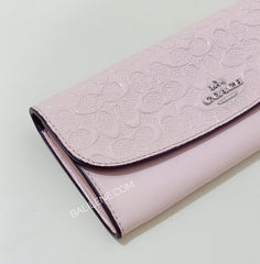 Coach F26814 Soft Wallet In Signature Leather Soft Pink