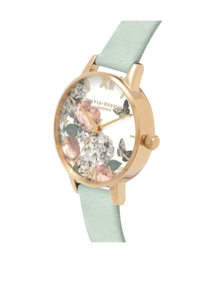 Olivia Burton Signature Florals Gold & Sage Watch
