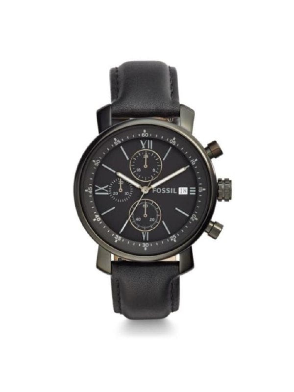 Fossil BQ1703 Rhett Chronograph Black Leather Watch