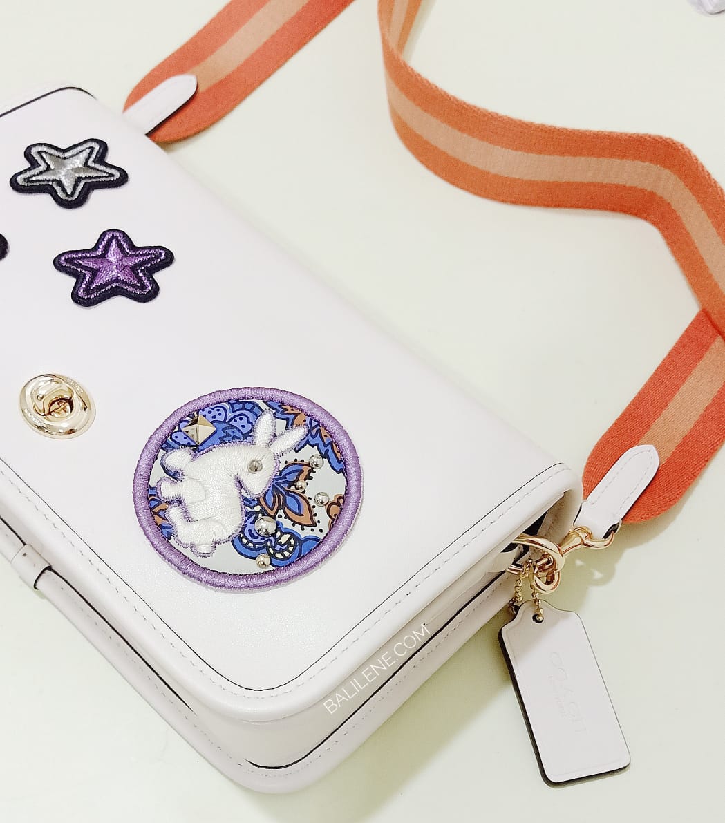 Coach F20913 Varsity Patchel Leather Penny Chalk