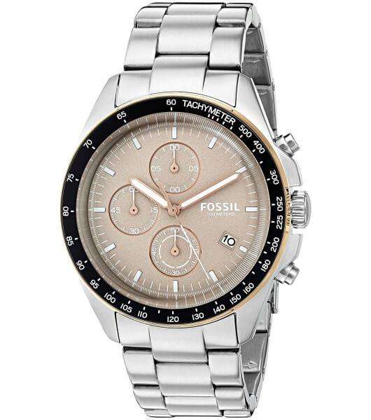 Fossil Ch3036 Sport 54 Beige Dial Chronograph Men's Watch