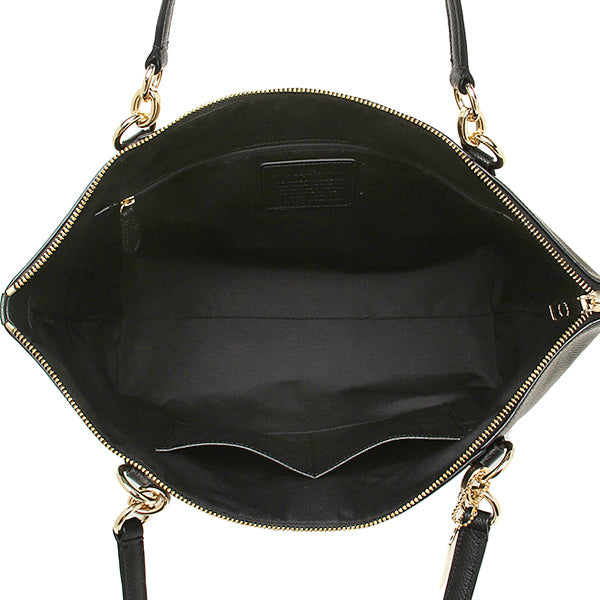 Coach F57526 Ava Tote In Crossgrain Leather Handbag Black