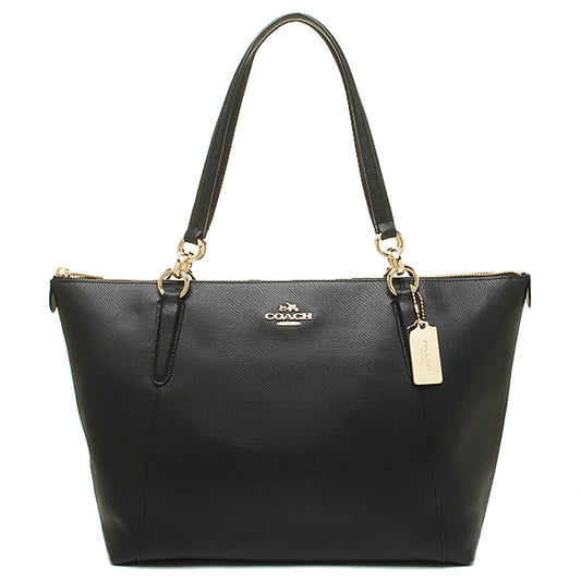 Coach F57526 Ava Tote In Crossgrain Leather Handbag Black
