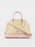 coach f27584 sierra large signature light khaki carnation balilene depan