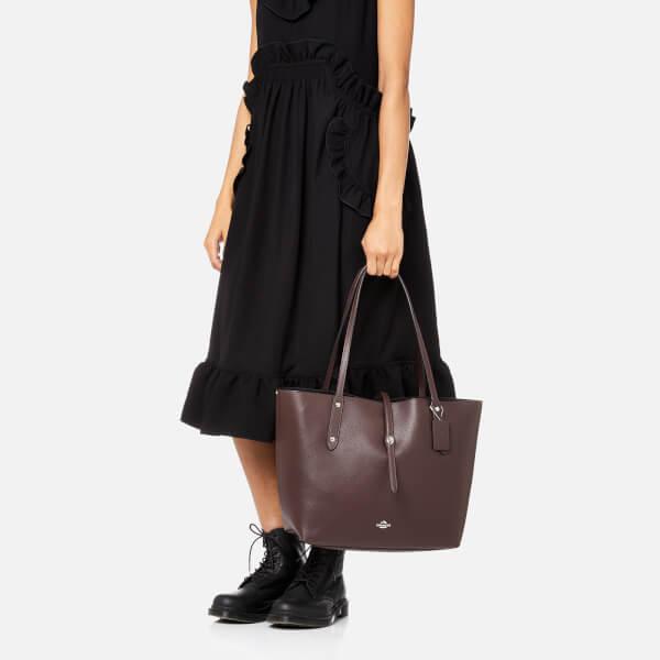 Coach F58849 Market Tote Pabbled Leather Oxblood1