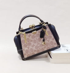Coach 88542 Dreamer 21 Signature Kisslock Tan Black