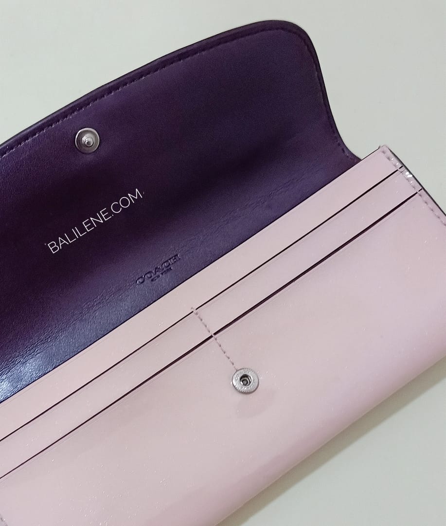 Coach F26814 Soft Wallet In Signature Leather Soft Pink