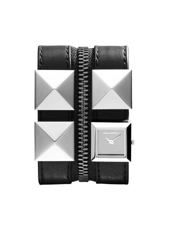 Karl Lagerfeld KL2003 Leather Strap Punk Black