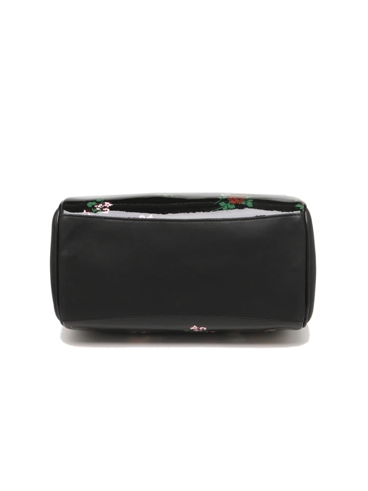 Coach F25856 Mini Bennett Satchel  With Cross Stitch Floral Print Silver / Black Multi