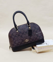 Coach F27583 Mini Sierra Satchel Signature Brown Black