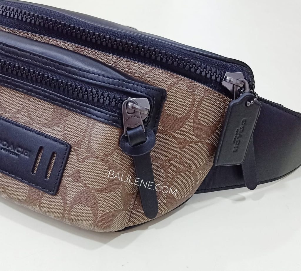 Coach F78727 Terrain Belt Bag In Signature Canvas Tan Black Balilene