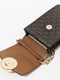 detail-closure-Michael-Kors-35S2GNMC5B-Carmen-Small-Logo-Smartphone-Crossbody-Bag-Brown
