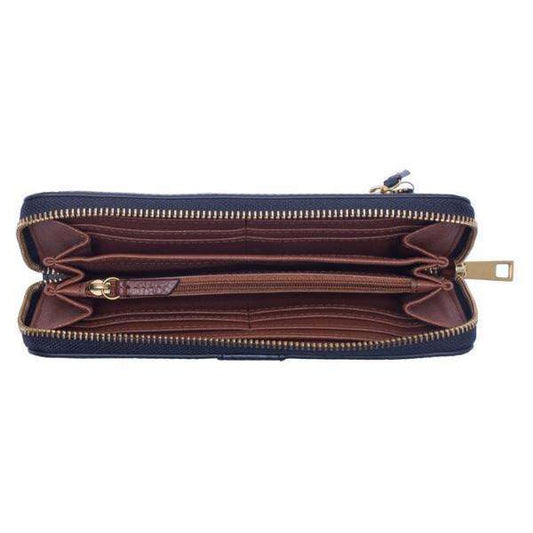 jam-Sl7185403-Fossil Emma Large Zip Wallet Blue Multi-Balilene